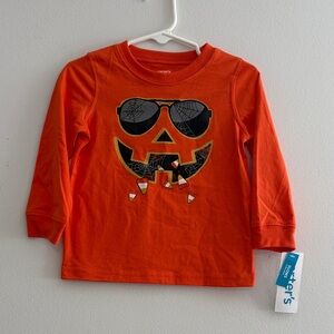 Carter's Orange Pumpkin Sunglasses Long-Sleeve Tee